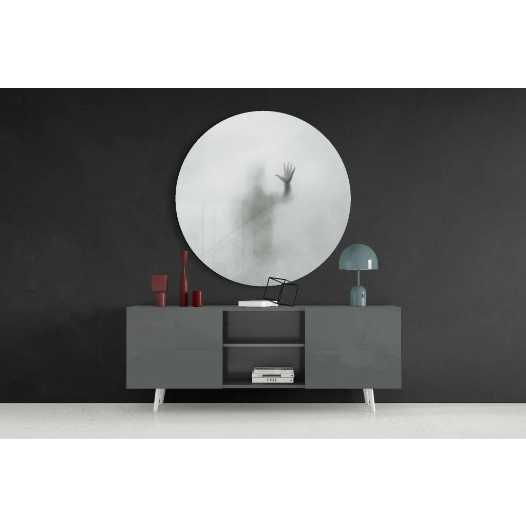 Ghostly Hand Tempered Glass Art with Stunning Size Comparison | Contemporary Home Wall Art | vintageantiquesgifts.com