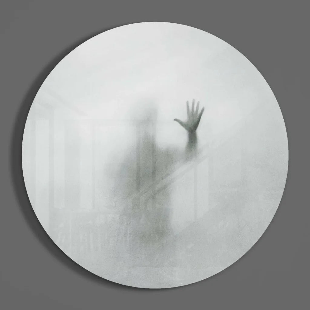 Ghostly Hand Tempered Glass Art with Stunning Size Comparison | Modern Wall Art Decor | vintageantiquesgifts.com