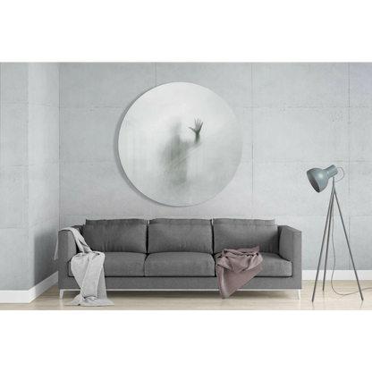 Ghostly Hand Tempered Glass Art with Stunning Size Comparison | Glass Wall Art Print | vintageantiquesgifts.com