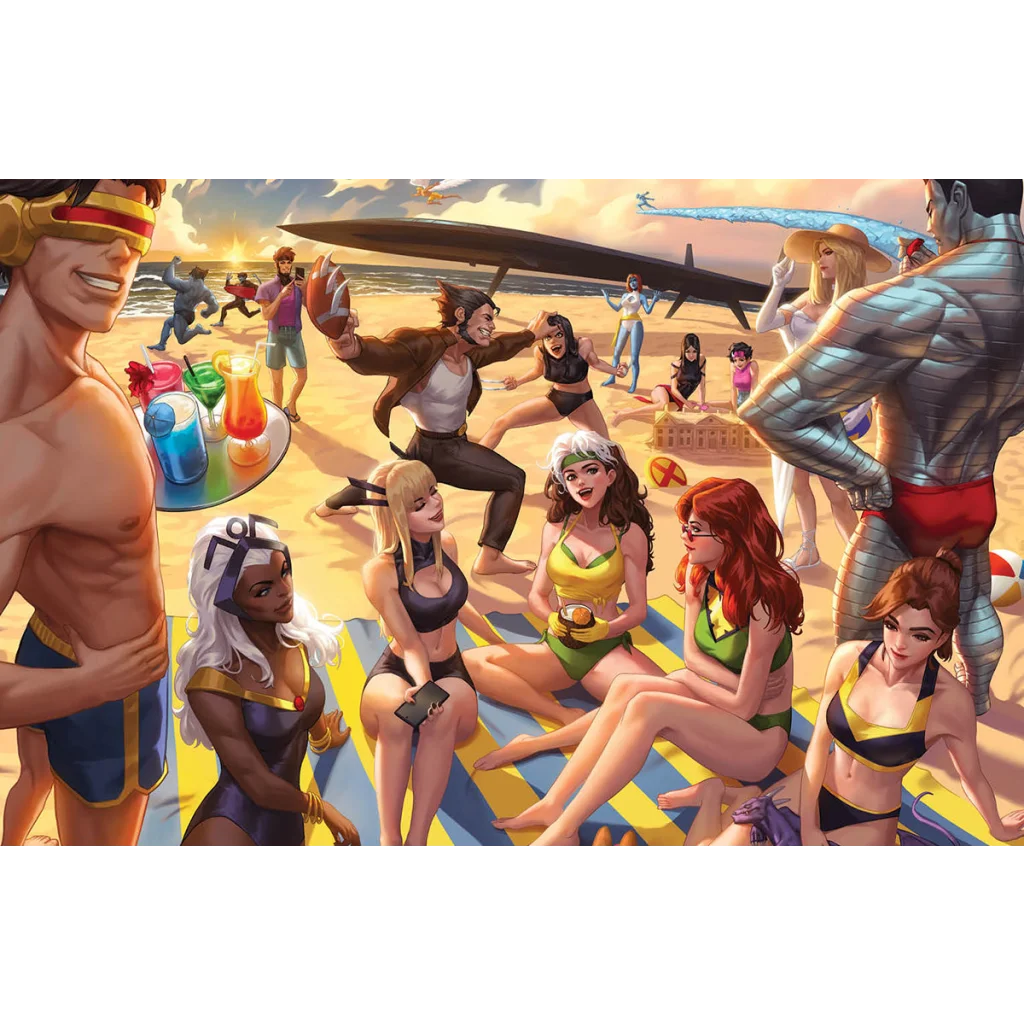 Beach towel with colorful stripes, comics ejikure exclusive design for Unknown Comics