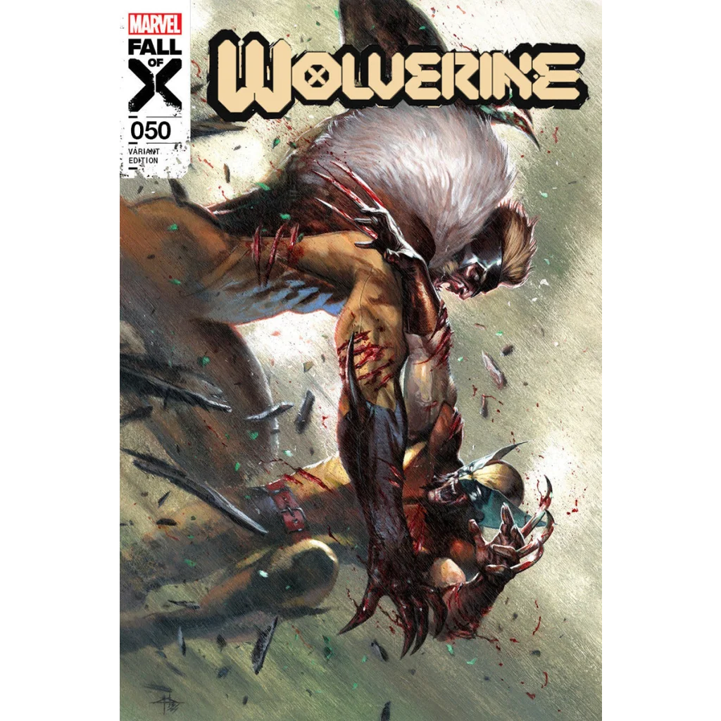 Heavily damaged Wolverine comic book from Unknown Comics Gabriele Dell’Otto series