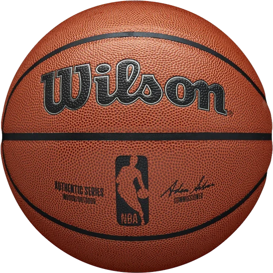 Orange Wilson unsigned NBA basketball with black lettering and logo