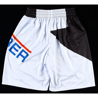 Urijah Faber WEC Featherweight Championship signed MMA boxing shorts with black and white athletic shorts