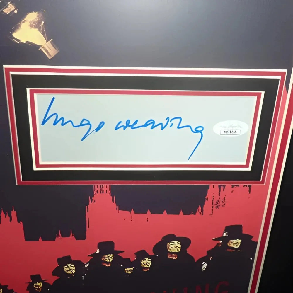 V for Vendetta movie poster deluxe framed with autographs