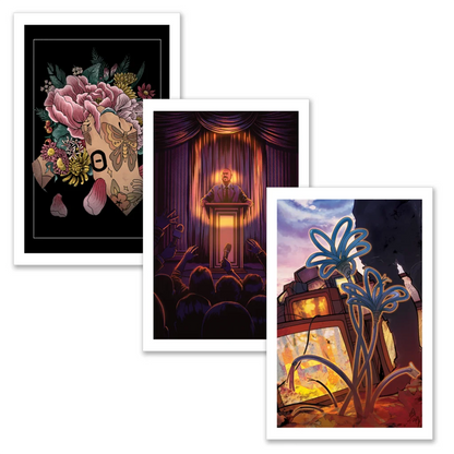 Val Halvorson Nowhere Generation art prints with white borders in collector bundle