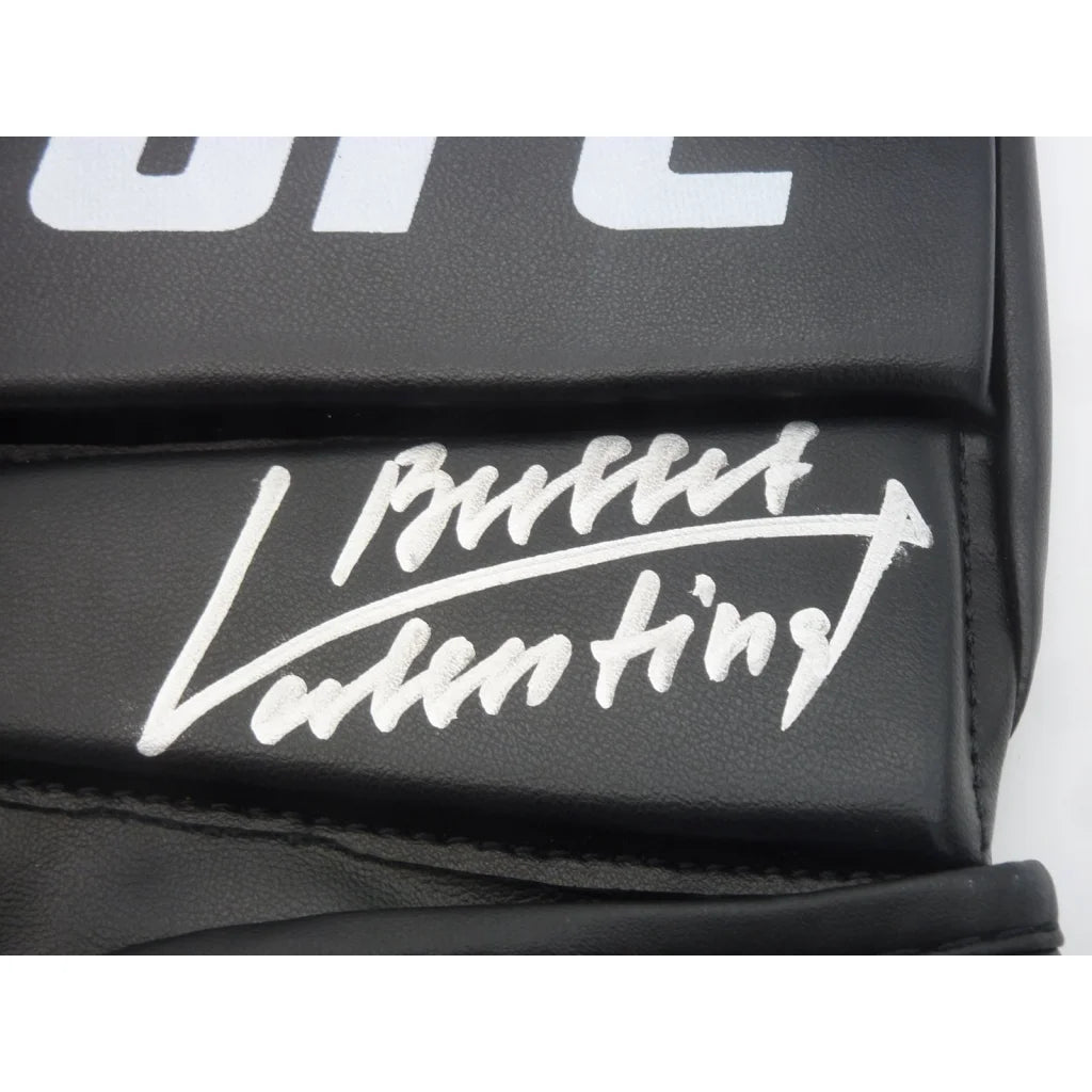 Valentina Shevchenko autographed UFC glove with Brock Lesnar signature