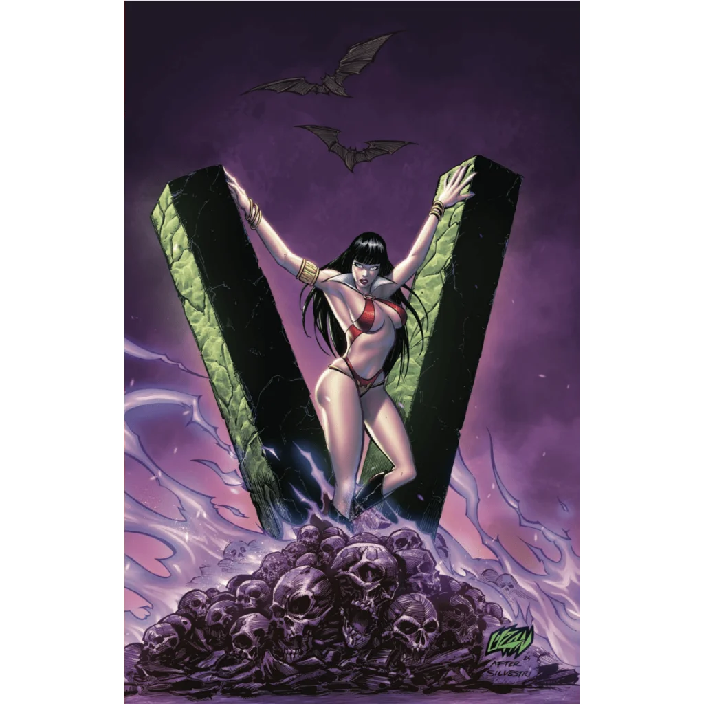 Vampirella comic cover by Franck Uzan Virgin Variant with Elias Chatzoudis art