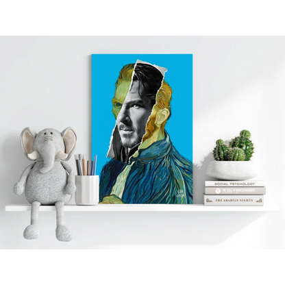 Vibrant Benedict Cumberbatch pop art on Insigne aluminum prints