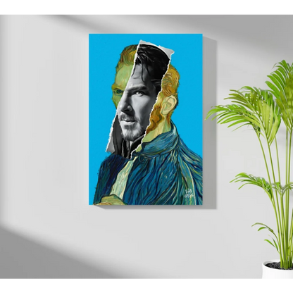 Stylized Benedict Cumberbatch pop art on Insigne aluminum prints