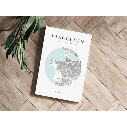 Insigne Aluminum Prints Vancouver Map Wall Art | Modern Wall Art Decor | vintageantiquesgifts.com
