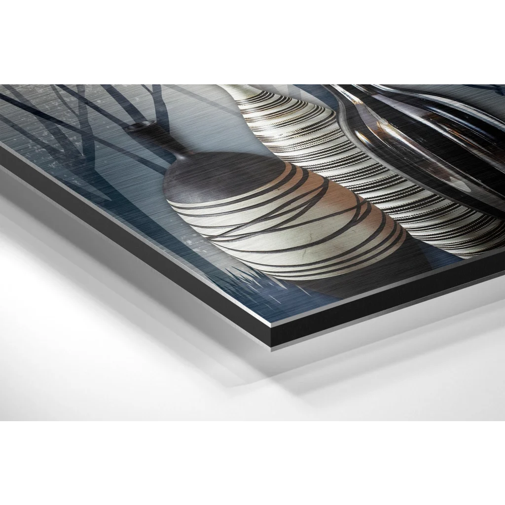Stunning Brushed Aluminium Dibond Abstract Art Print | Glass Wall Art Print | vintageantiquesgifts.com