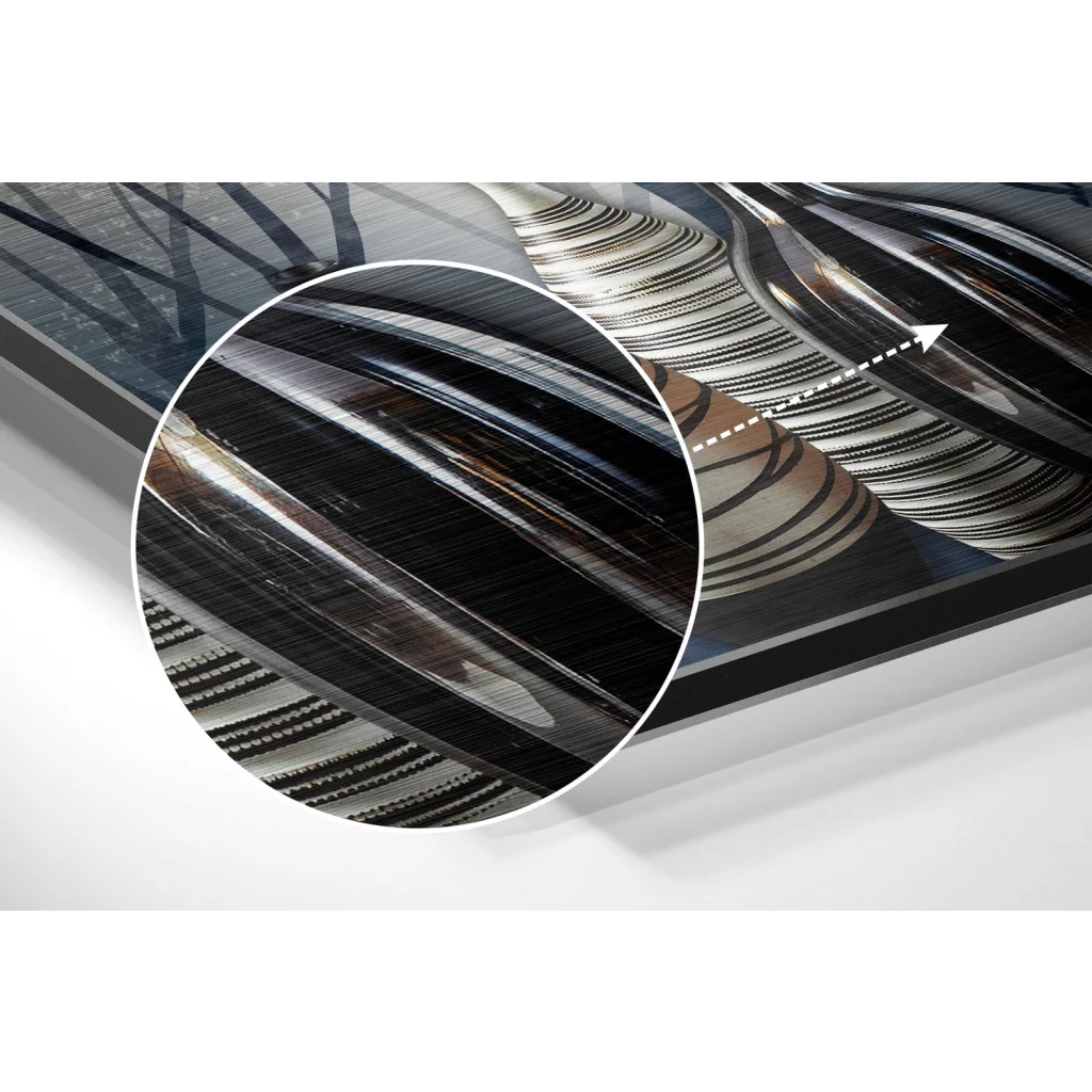 Stunning Brushed Aluminium Dibond Abstract Art Print | Modern Wall Art Decor | vintageantiquesgifts.com