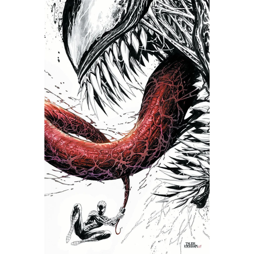 Venom #1 Unknown Comics Exclusive symbiote lunges at Spider-Man by Donny Cates
