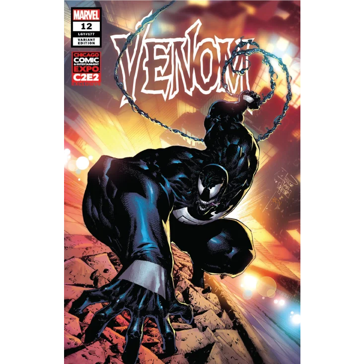 Venom #12 C2E2 Convention Exclusive Comic Book displayed at C2E2 Convention