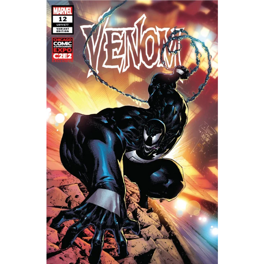 Venom #12 C2E2 Convention Exclusive Comic Book displayed at C2E2 Convention