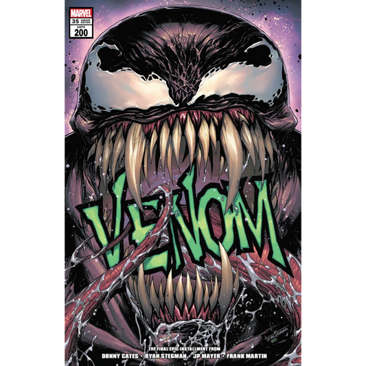 Marvel Venom 200th issue comic book with silver cover and menacing Venom artwork