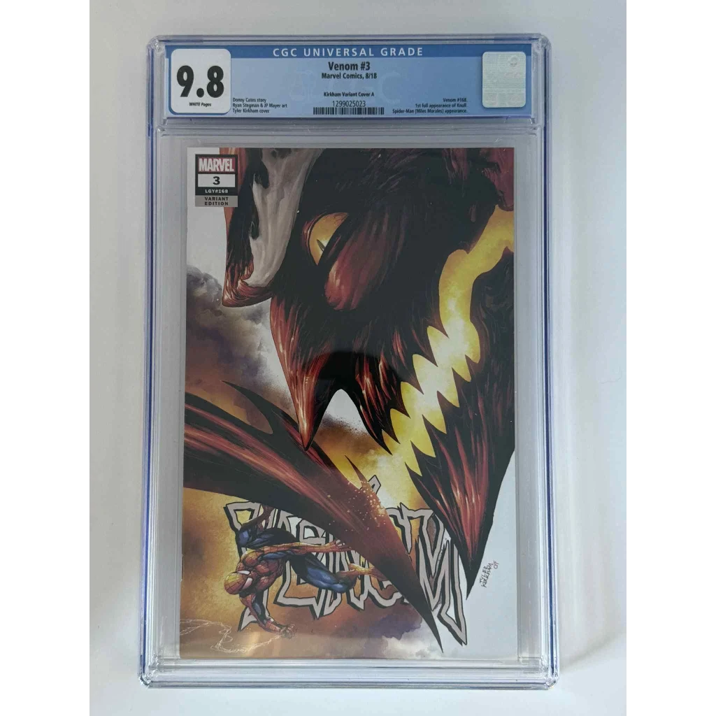 Marvel Venom #3 CGC 9.8 blue label variant cover in slab
