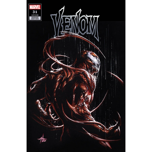 Venom #31 King In Black comic book by Donny Cates and Luke Ross on black background