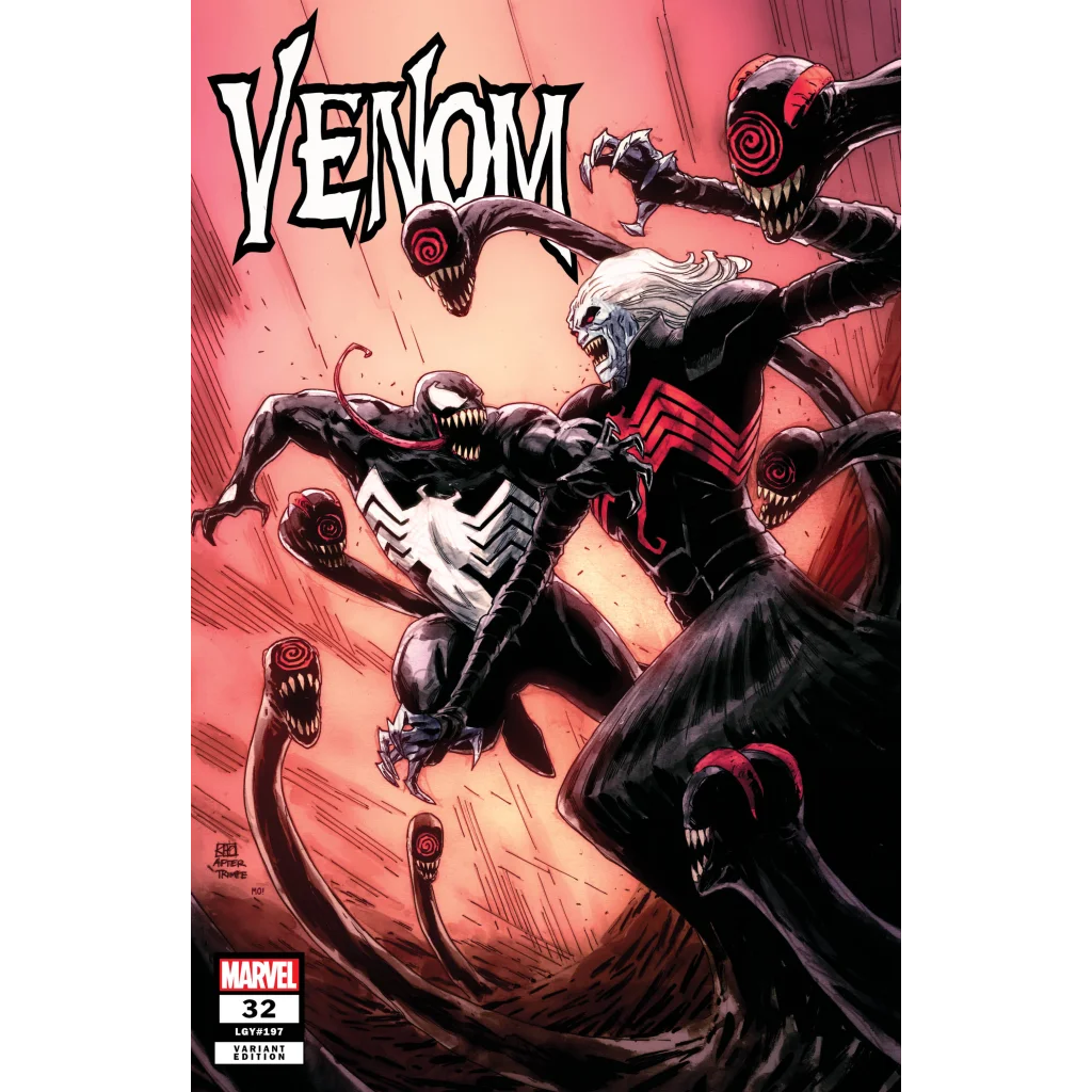 Venom #32 Variant Cover showing Venom battling a symbiote-like character