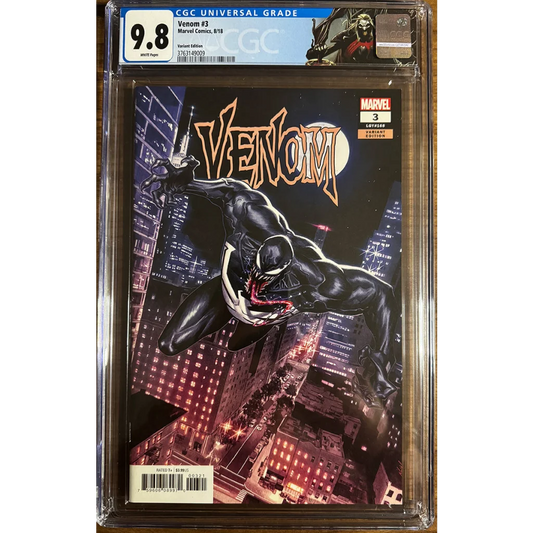 Venom #3 variant comic black and white cityscape artwork
