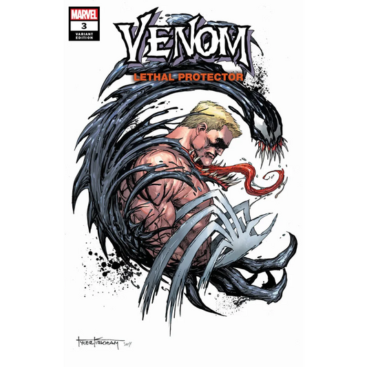 Comic book cover of Venom Lethal Protector by David Michelinie for the Strikes Back series