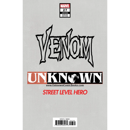 Venom Unknown Comics Tyler Kirkham Marvel Book with Venom logo and Unknown banner