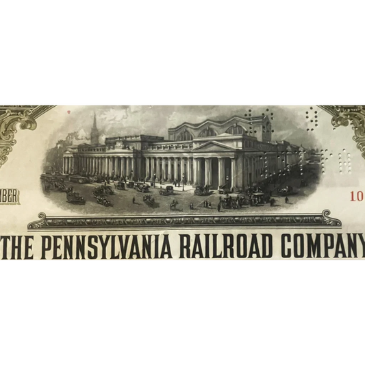 Very Rare 1934 Pennsylvania Railroad ’Pennsy’ Gold Bond Certificate w/ Coupons! Collectibles Extremely Pennsy