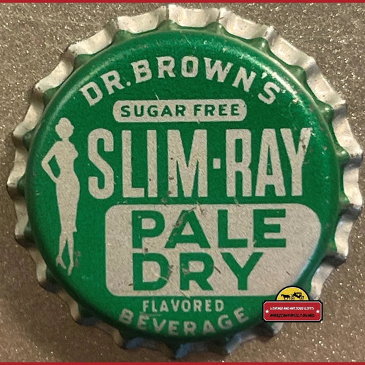 Very Rare 1940s Antique Vintage Dr. Brown’s Slim Ray Cork Bottle Cap New York NY Advertisements – Heart of NYC!