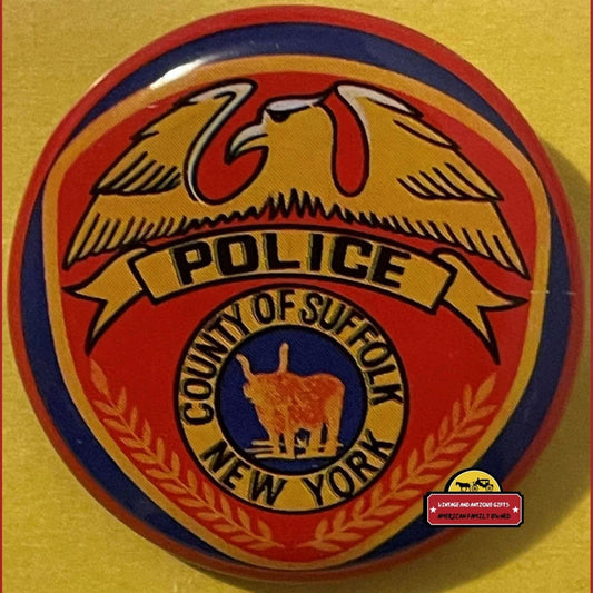 Very Rare 1950s Vintage 👮 Tin Litho Special Police Badge County Of Suffolk NY Collectibles Badge: Unique Collectible