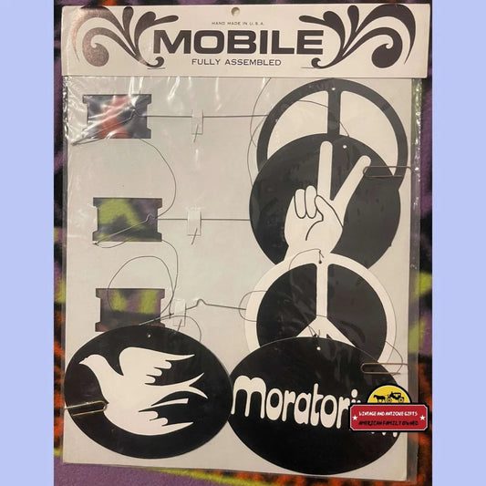 Very Rare 1960s Vintage Peace Mobile Handmade In Usa During Vietnam War! Advertisements Mobile: in USA War Era!