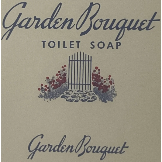 Very Rare Antique Early 1900s 🗽 Garden Bouquet Toilet Soap Label Manhattan NY Vintage Advertisements Collectible