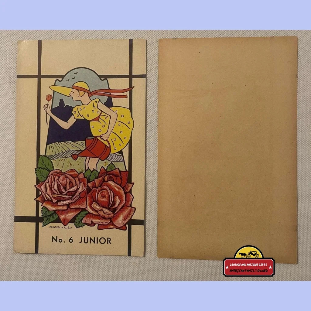 Very Rare Antique Vintage 1900s - 1910s No. 6 Junior Broom Label Advertisements and Gifts Home page - Late 1800s Find!