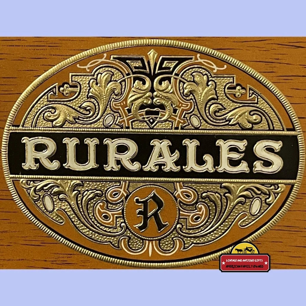 Very Rare Antique Vintage Rurales Embossed Cigar Label Woodgrain 1900s - 1920s - Advertisements - Tobacco And Labels |