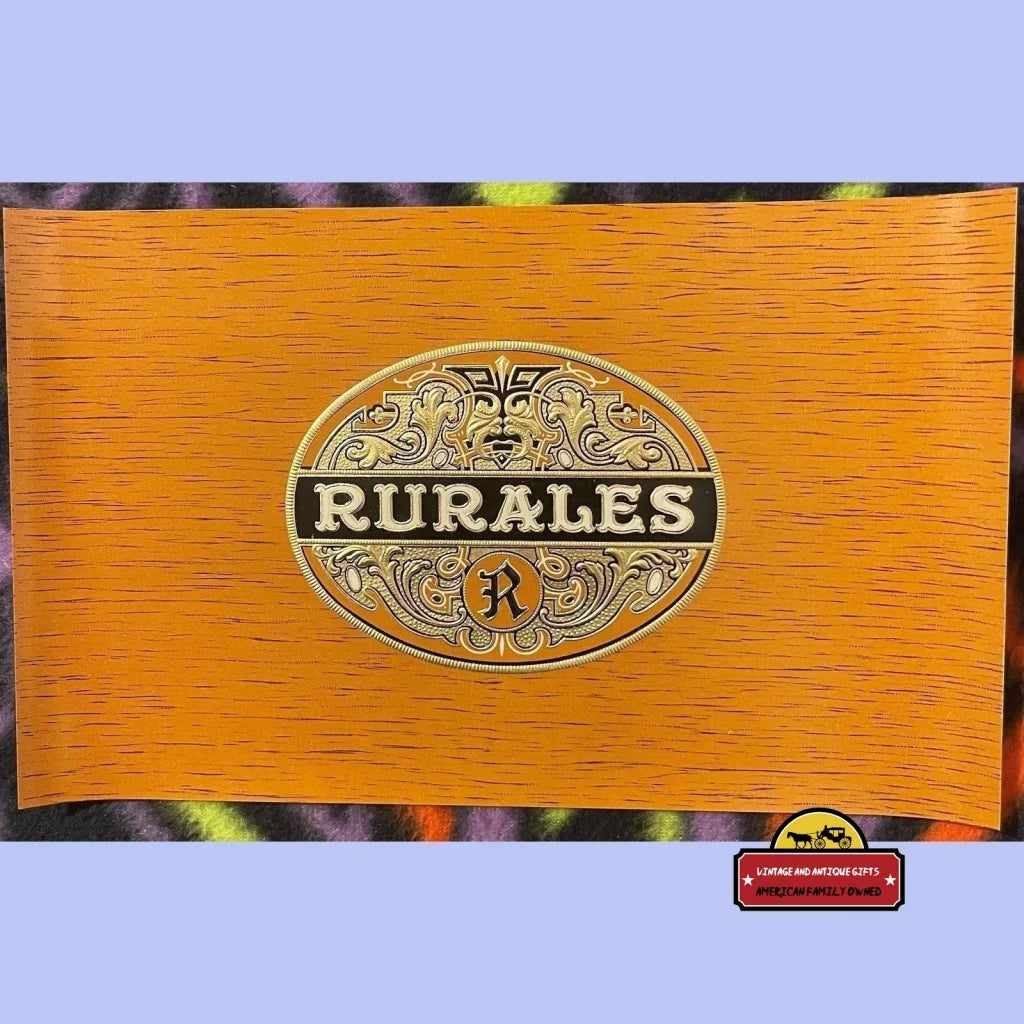 Very Rare Antique Vintage 1900s - 1920s Rurales Embossed Cigar Label Woodgrain Advertisements Tobacco and Labels