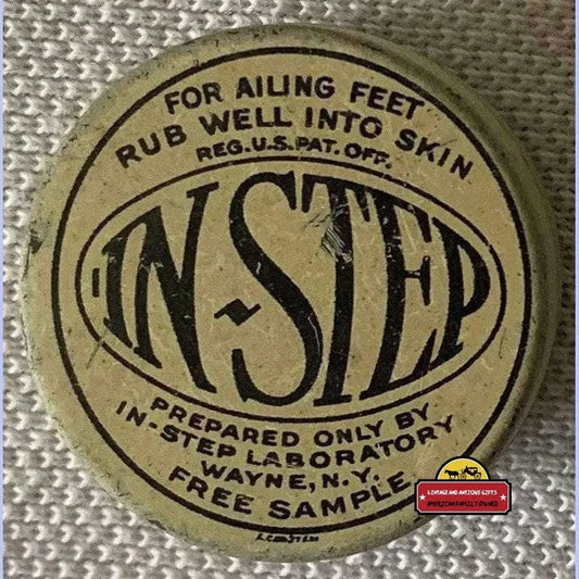 Very Rare Antique Vintage 1910s In-Step Sample Tin Wayne NY Advertisements - Collectible from NY!