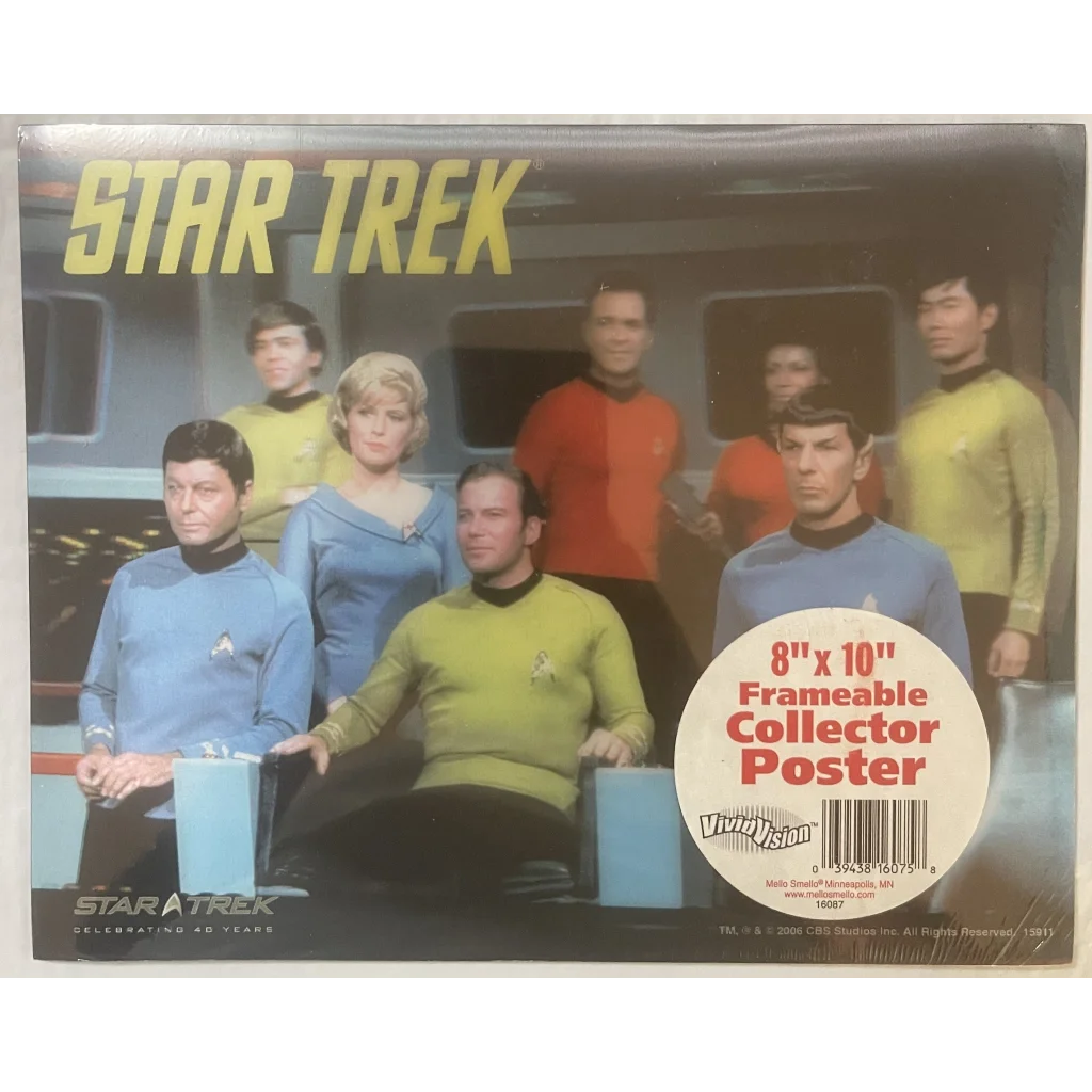 Very Rare Star Trek 40th Anniversary Collectors 3D Poster Still Factory Sealed! Collectibles Antique Collectible Items