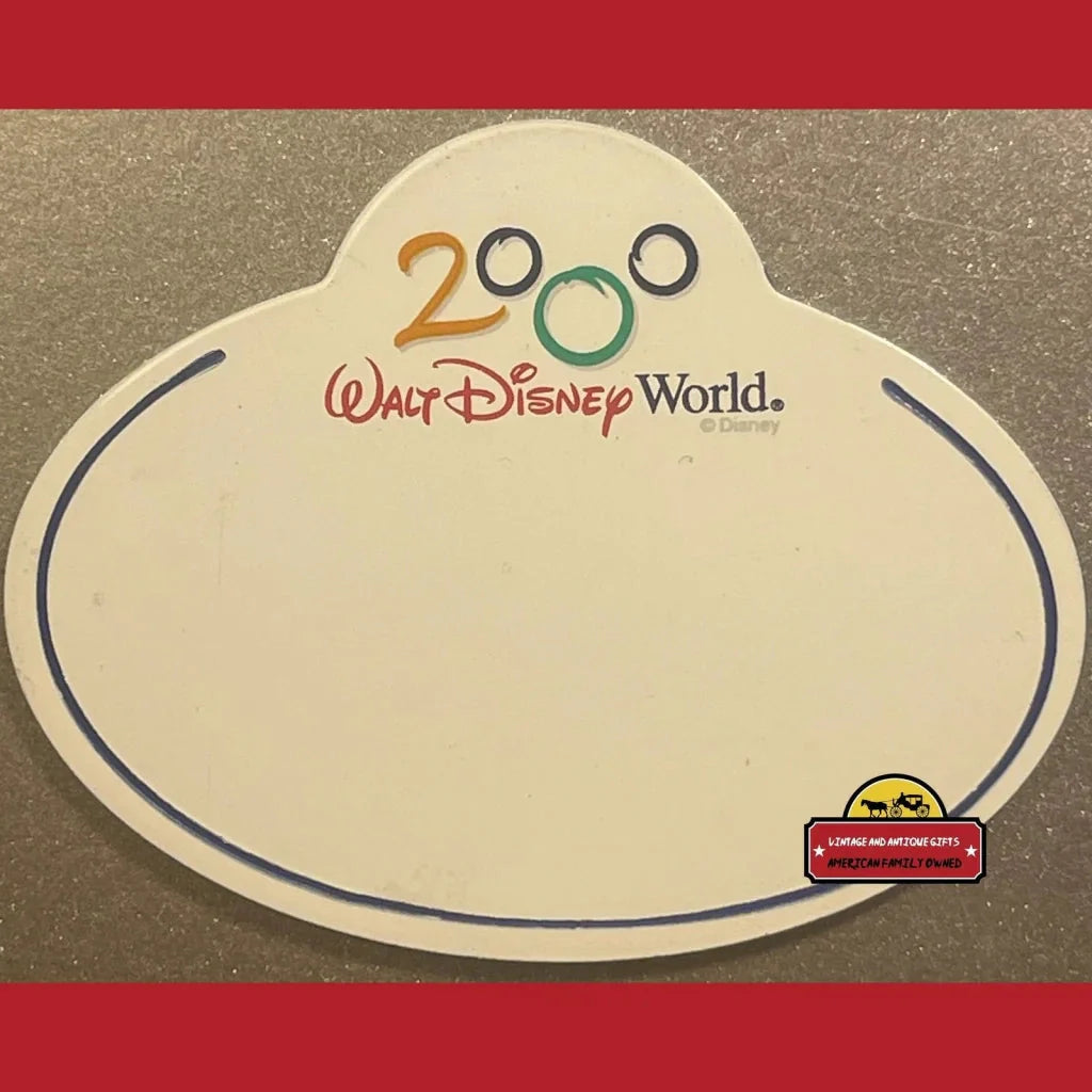 Very Rare Vintage Y2k Walt Disney World Special Edition Cast Member Badge 2000 Collectibles Y2K - Pristine &