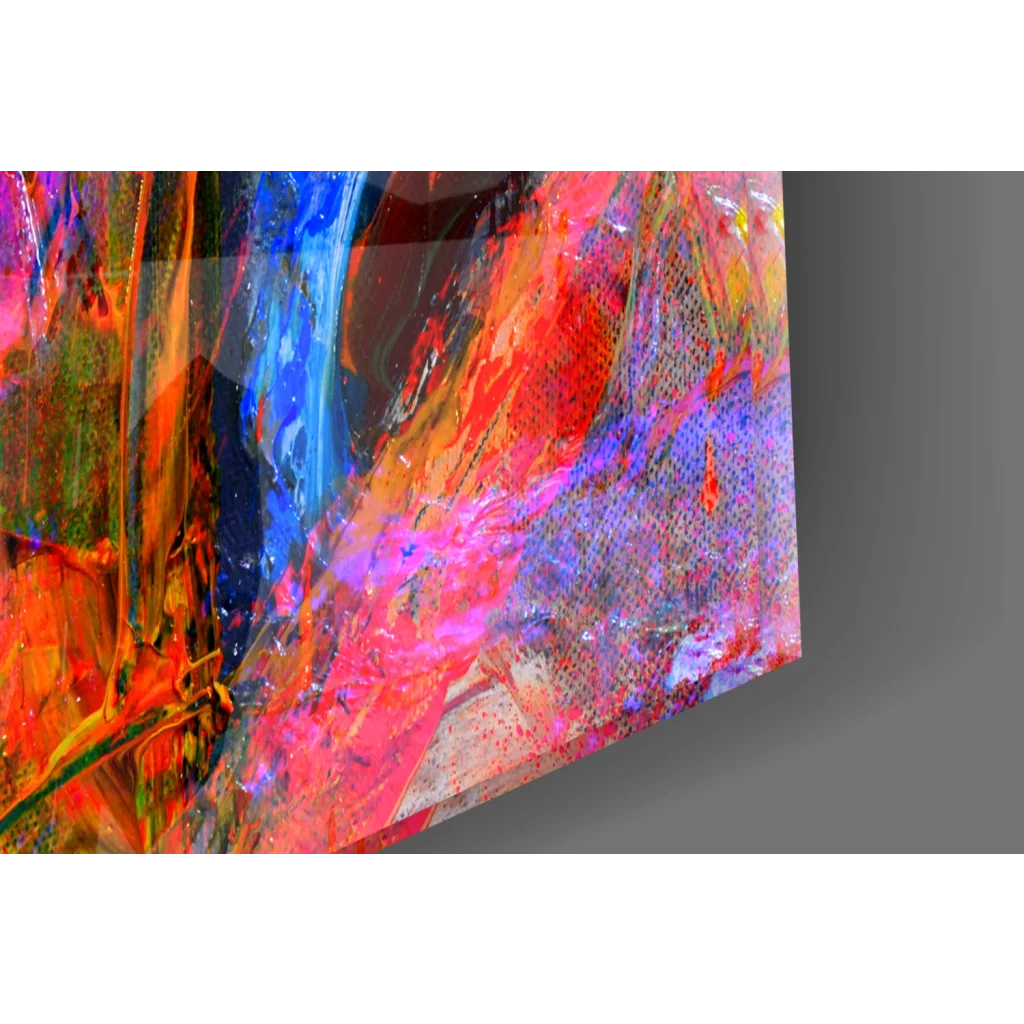 Vibrant abstract canvas wall art with bold textured brushstrokes
