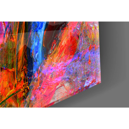 Vibrant abstract canvas wall art with bold textured brushstrokes