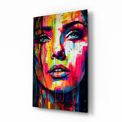 Vibrant abstract face canvas wall art for modern spaces
