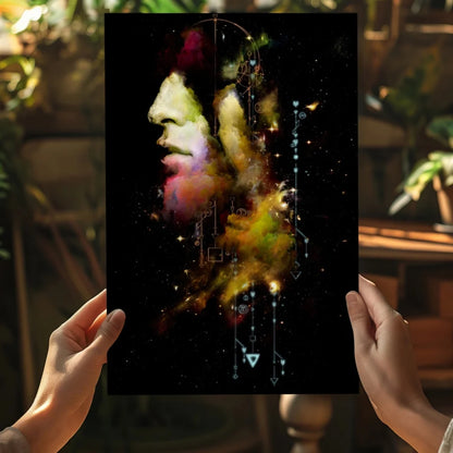 24x36 inch Jim Morrison cosmic poster on aluminum wall art