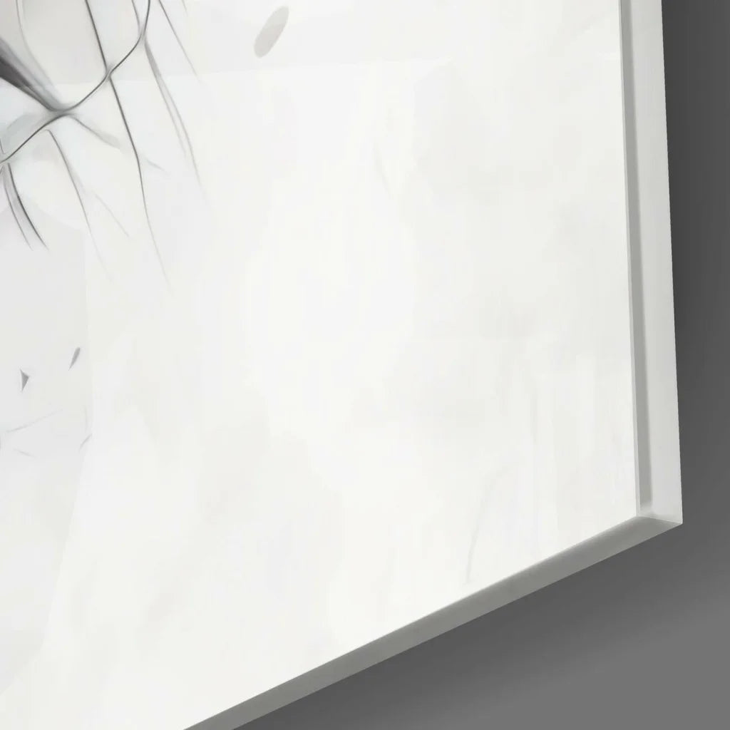 White abstract woman portrait canvas wall art with vibrant color splashes