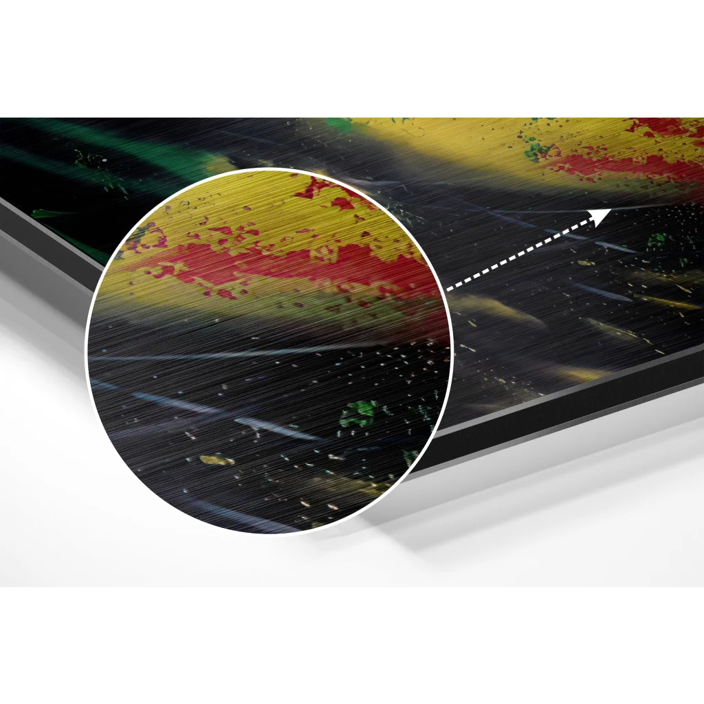 glass wall art Vibrant Bob Marley art on brushed aluminium dibond skateboard deck