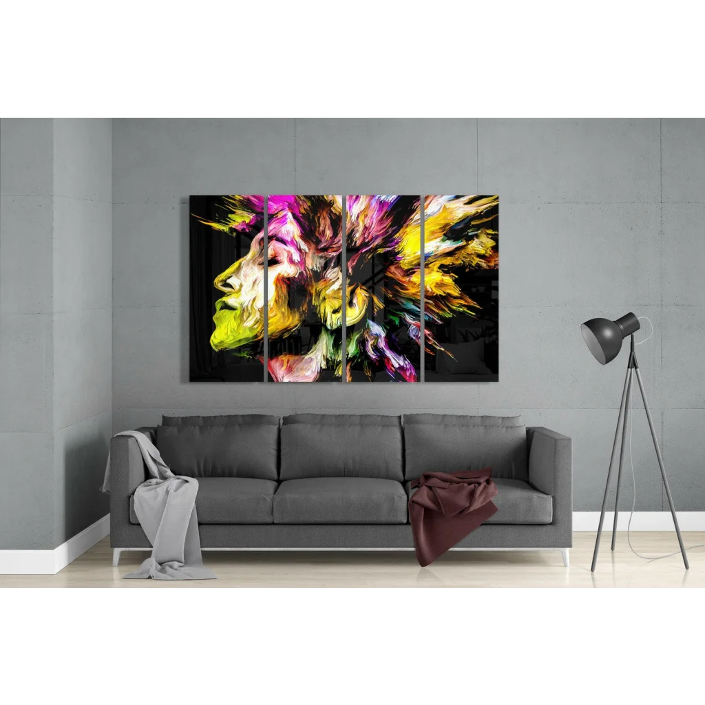 Vibrant 3-panel floral wall art in modern colors transforms rooms