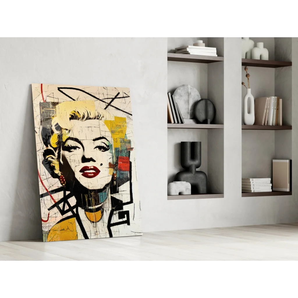 Vibrant Marilyn Monroe pop art wall art canvas print