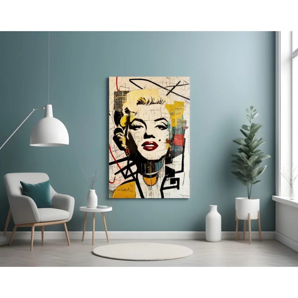 Vibrant Marilyn Monroe pop art canvas wall art print