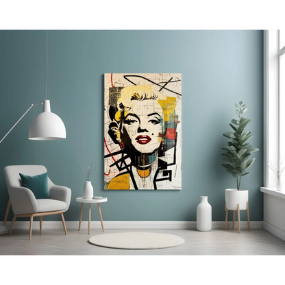 Vibrant Marilyn Monroe pop art canvas wall art print