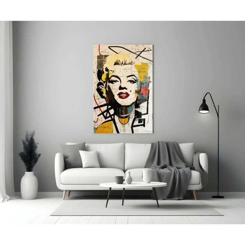 Vibrant Marilyn Monroe 1960s pop art wall art canvas print