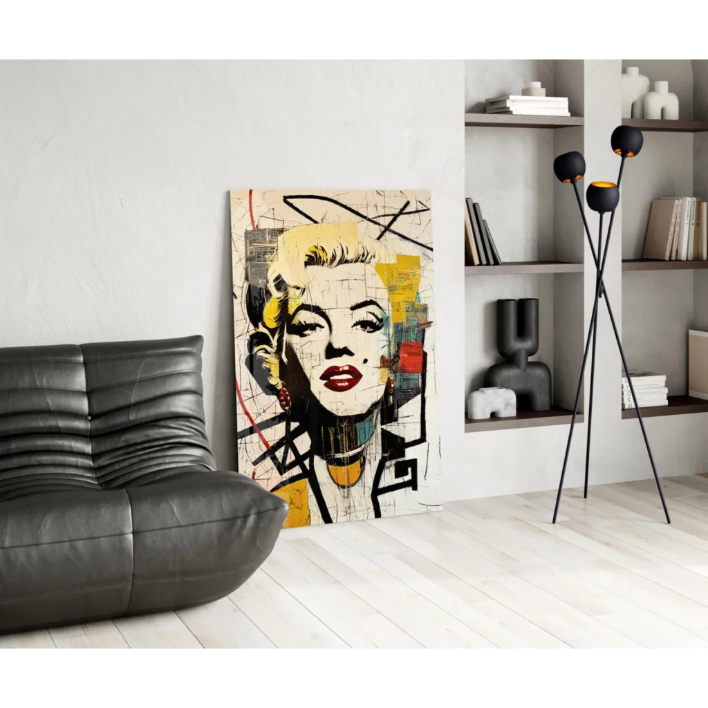 Vibrant Marilyn Monroe pop art wall art canvas print