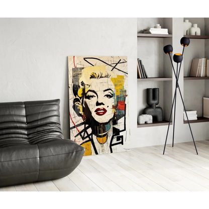 Vibrant Marilyn Monroe pop art wall art canvas print